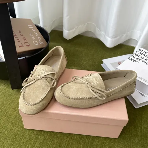 Wholesale MIU MIU Flat Shoes For Women #1443726 $100.00 USD, Wholesale Quality Replica MIU MIU Flat Shoes