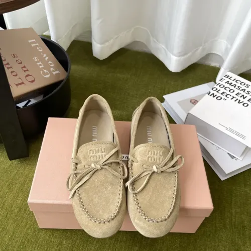 Replica MIU MIU Flat Shoes For Women #1443726 $100.00 USD for Wholesale