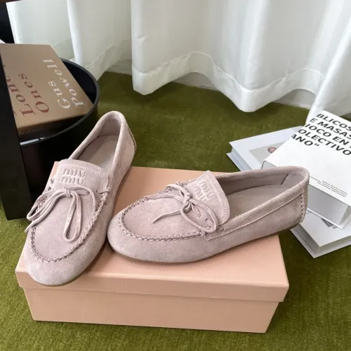 Wholesale MIU MIU Flat Shoes For Women #1443727 $100.00 USD, Wholesale Quality Replica MIU MIU Flat Shoes