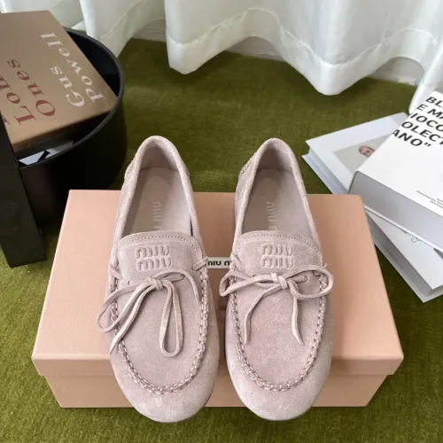 Replica MIU MIU Flat Shoes For Women #1443727 $100.00 USD for Wholesale
