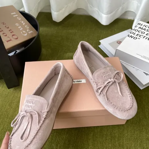 Replica MIU MIU Flat Shoes For Women #1443727 $100.00 USD for Wholesale