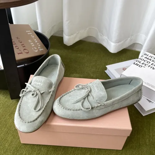 Wholesale MIU MIU Flat Shoes For Women #1443728 $100.00 USD, Wholesale Quality Replica MIU MIU Flat Shoes