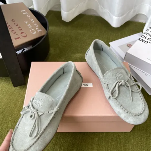 Replica MIU MIU Flat Shoes For Women #1443728 $100.00 USD for Wholesale