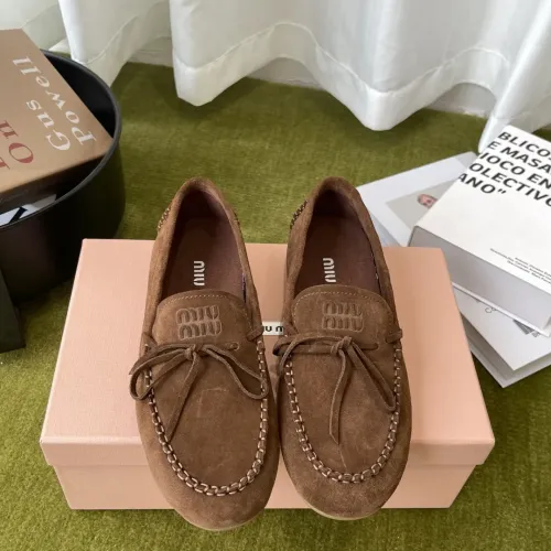 Replica MIU MIU Flat Shoes For Women #1443729 $100.00 USD for Wholesale
