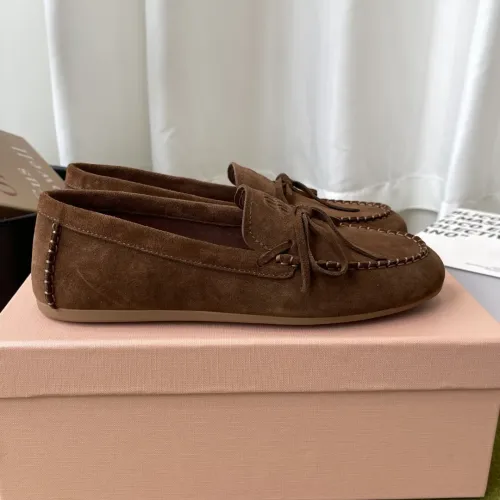 Replica MIU MIU Flat Shoes For Women #1443729 $100.00 USD for Wholesale