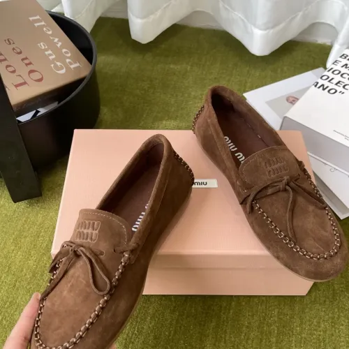 Replica MIU MIU Flat Shoes For Women #1443729 $100.00 USD for Wholesale