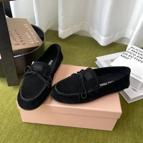 Wholesale MIU MIU Flat Shoes For Women #1443731 $100.00 USD, Wholesale Quality Replica MIU MIU Flat Shoes