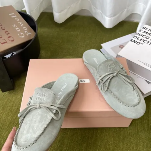 Replica MIU MIU Slippers For Women #1443734 $100.00 USD for Wholesale