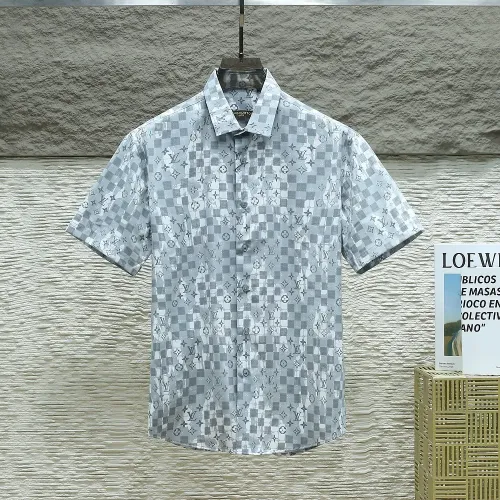 Wholesale Louis Vuitton LV Shirts Short Sleeved For Men #1443740 $38.00 USD, Wholesale Quality Replica Louis Vuitton LV Shirts