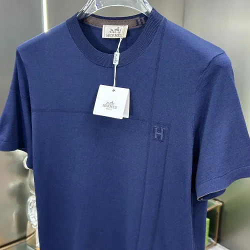 Replica Hermes T-Shirts Short Sleeved For Men #1444113 $80.00 USD for Wholesale