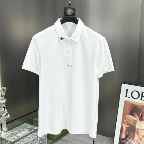 Wholesale Prada T-Shirts Short Sleeved For Men #1444374 $60.00 USD, Wholesale Quality Replica Prada T-Shirts
