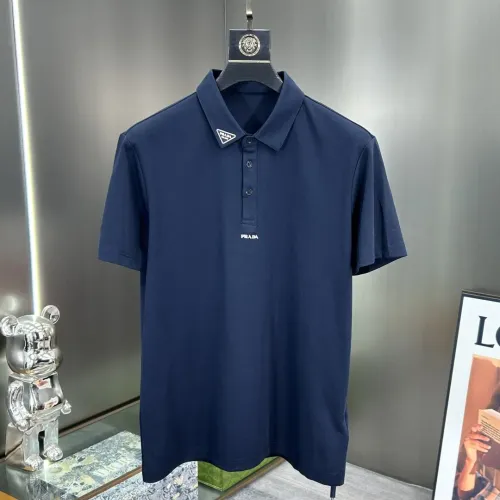 Wholesale Prada T-Shirts Short Sleeved For Men #1444375 $60.00 USD, Wholesale Quality Replica Prada T-Shirts