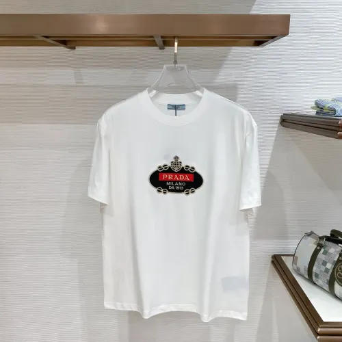 Wholesale Prada T-Shirts Short Sleeved For Men #1444389 $72.00 USD, Wholesale Quality Replica Prada T-Shirts