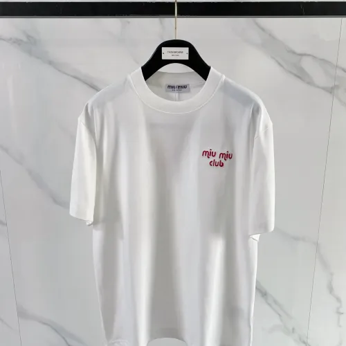 Wholesale MIU MIU T-Shirts Short Sleeved For Unisex #1444454 $72.00 USD, Wholesale Quality Replica MIU MIU T-Shirts
