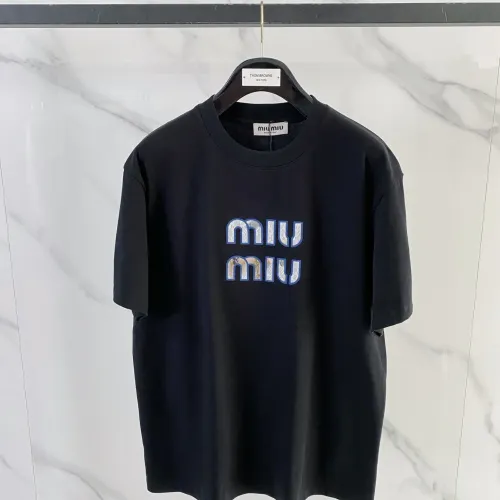 Wholesale MIU MIU T-Shirts Short Sleeved For Unisex #1444455 $72.00 USD, Wholesale Quality Replica MIU MIU T-Shirts