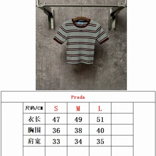 Replica Prada T-Shirts Short Sleeved For Women #1444590 $56.00 USD for Wholesale