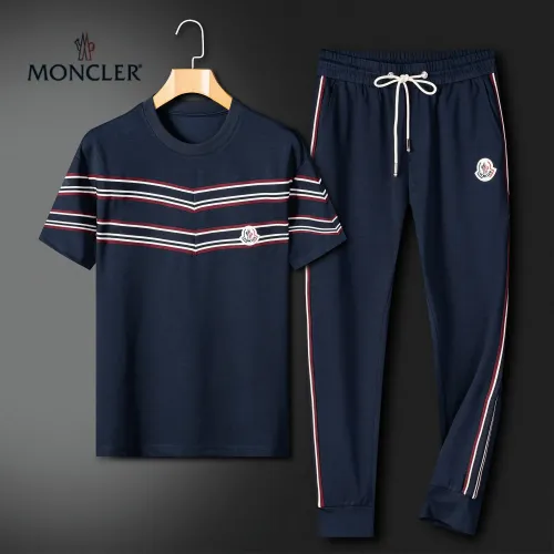 Wholesale Moncler Tracksuits Short Sleeved For Men #1444756 $92.00 USD, Wholesale Quality Replica Moncler Tracksuits