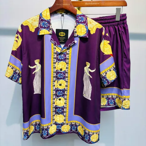 Wholesale Versace Tracksuits Short Sleeved For Men #1444848 $76.00 USD, Wholesale Quality Replica Versace Tracksuits