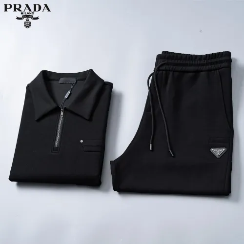 Replica Prada Tracksuits Short Sleeved For Men #1444872 $80.00 USD for Wholesale