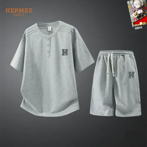 Wholesale Hermes Tracksuits Short Sleeved For Men #1444903 $56.00 USD, Wholesale Quality Replica Hermes Tracksuits