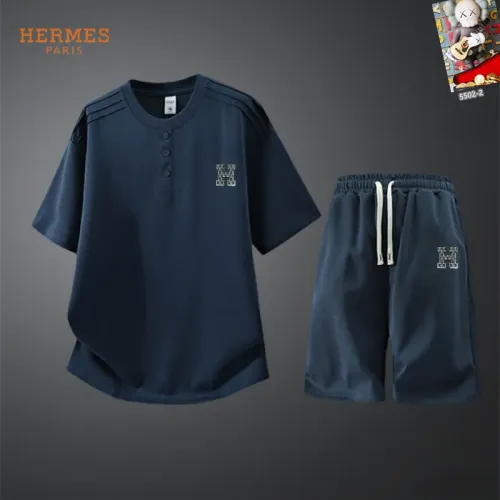 Wholesale Hermes Tracksuits Short Sleeved For Men #1444904 $56.00 USD, Wholesale Quality Replica Hermes Tracksuits