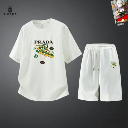 Wholesale Prada Tracksuits Short Sleeved For Men #1444959 $56.00 USD, Wholesale Quality Replica Prada Tracksuits