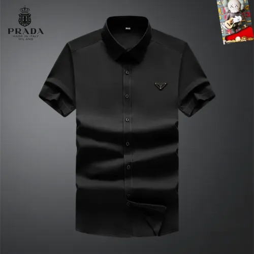 Wholesale Prada Shirts Short Sleeved For Unisex #1445111 $38.00 USD, Wholesale Quality Replica Prada Shirts