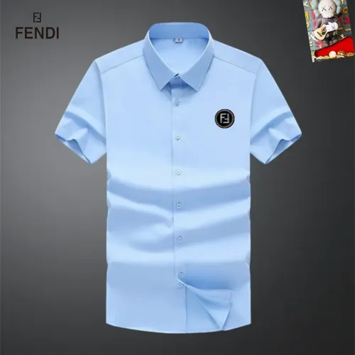 Wholesale Fendi Shirts Short Sleeved For Unisex #1445212 $38.00 USD, Wholesale Quality Replica Fendi Shirts