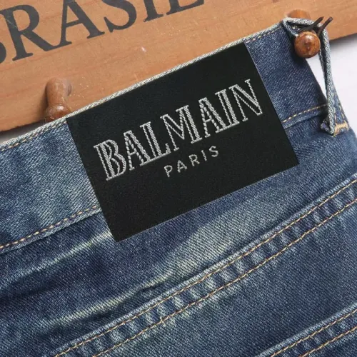 Replica Balmain Jeans For Men #1445509 $40.00 USD for Wholesale