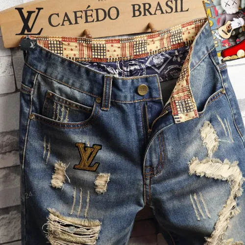 Replica Louis Vuitton LV Jeans For Men #1445512 $40.00 USD for Wholesale
