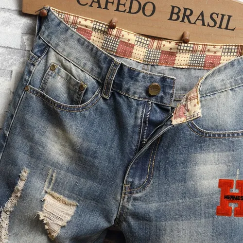 Replica Hermes Jeans For Men #1445518 $40.00 USD for Wholesale
