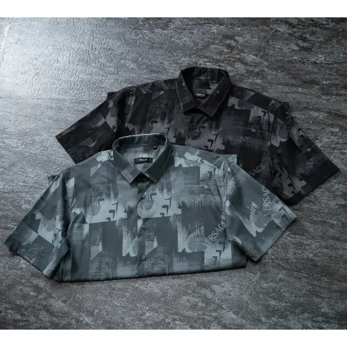 Replica Versace Shirts Short Sleeved For Men #1445526 $36.00 USD for Wholesale