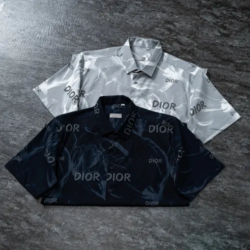 Replica Christian Dior Shirts Short Sleeved For Men #1445530 $36.00 USD for Wholesale