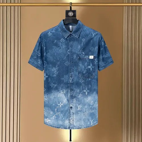 Wholesale Louis Vuitton LV Shirts Short Sleeved For Men #1445532 $39.00 USD, Wholesale Quality Replica Louis Vuitton LV Shirts