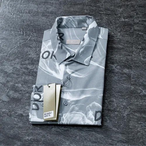 Replica Christian Dior Shirts Long Sleeved For Men #1445539 $38.00 USD for Wholesale