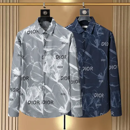 Replica Christian Dior Shirts Long Sleeved For Men #1445539 $38.00 USD for Wholesale
