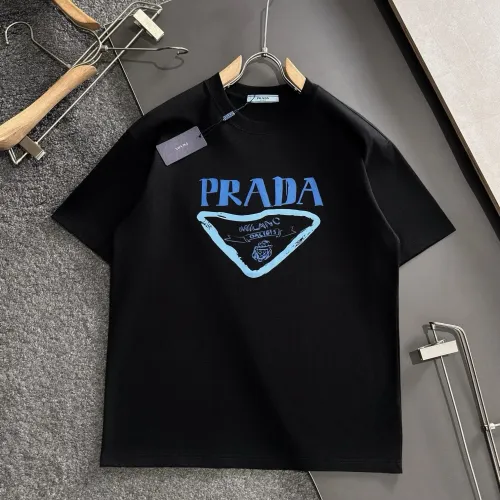 Wholesale Prada T-Shirts Short Sleeved For Men #1445556 $40.00 USD, Wholesale Quality Replica Prada T-Shirts