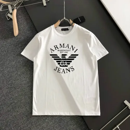 Wholesale Armani T-Shirts Short Sleeved For Men #1445587 $40.00 USD, Wholesale Quality Replica Armani T-Shirts
