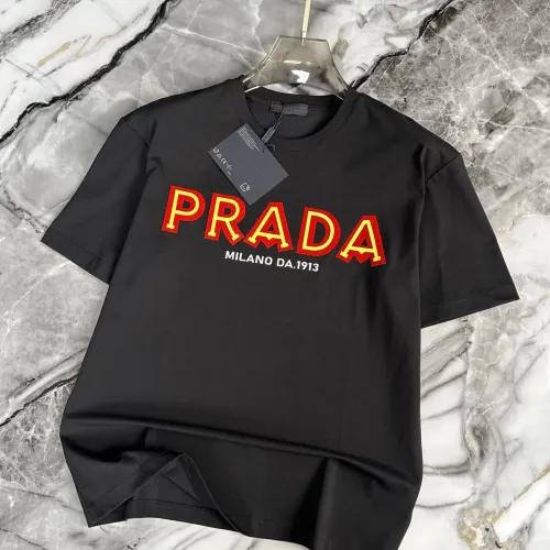 Wholesale Prada T-Shirts Short Sleeved For Men #1445600 $40.00 USD, Wholesale Quality Replica Prada T-Shirts