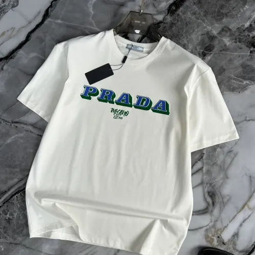Wholesale Prada T-Shirts Short Sleeved For Men #1445609 $40.00 USD, Wholesale Quality Replica Prada T-Shirts