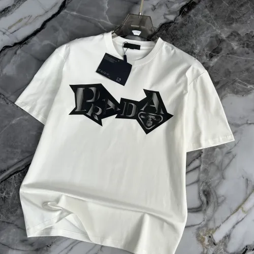 Wholesale Prada T-Shirts Short Sleeved For Men #1445619 $40.00 USD, Wholesale Quality Replica Prada T-Shirts
