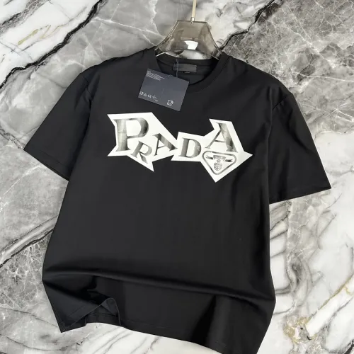Wholesale Prada T-Shirts Short Sleeved For Men #1445620 $40.00 USD, Wholesale Quality Replica Prada T-Shirts