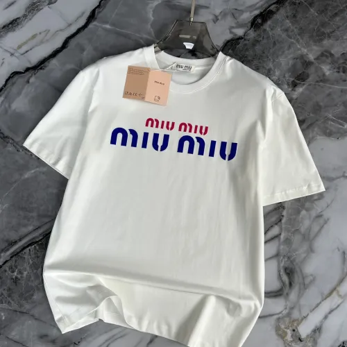 Wholesale MIU MIU T-Shirts Short Sleeved For Men #1445623 $40.00 USD, Wholesale Quality Replica MIU MIU T-Shirts