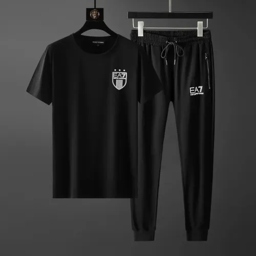 Wholesale Armani Tracksuits Short Sleeved For Men #1445671 $68.00 USD, Wholesale Quality Replica Armani Tracksuits