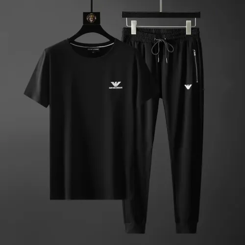 Wholesale Armani Tracksuits Short Sleeved For Men #1445672 $68.00 USD, Wholesale Quality Replica Armani Tracksuits