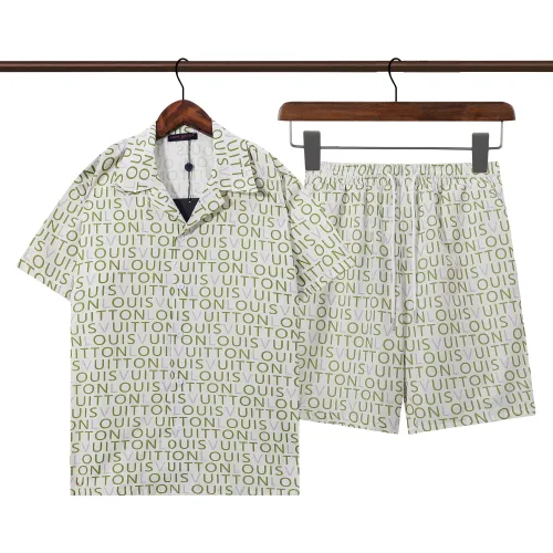 Wholesale Louis Vuitton LV Tracksuits Short Sleeved For Men #1446253 $52.00 USD, Wholesale Quality Replica Louis Vuitton LV Tracksuits