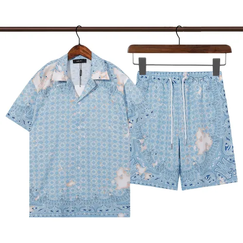Wholesale Amiri Tracksuits Short Sleeved For Men #1446255 $52.00 USD, Wholesale Quality Replica Amiri Tracksuits