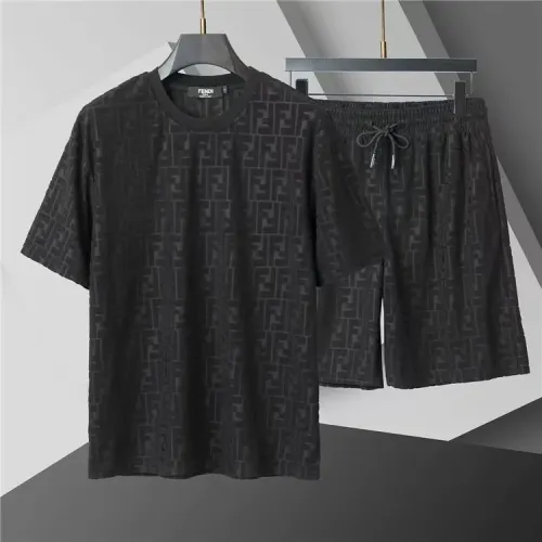 Wholesale Fendi Tracksuits Short Sleeved For Men #1446714 $48.00 USD, Wholesale Quality Replica Fendi Tracksuits