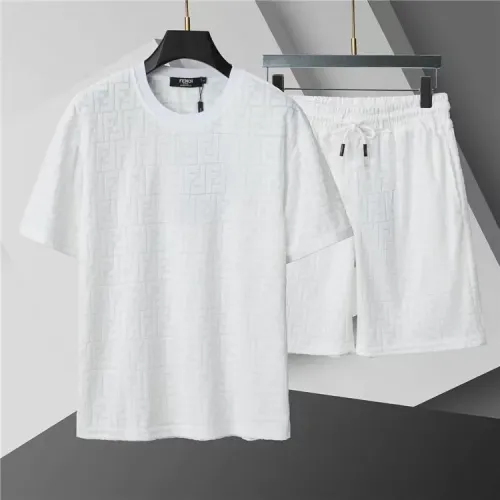 Wholesale Fendi Tracksuits Short Sleeved For Men #1446715 $48.00 USD, Wholesale Quality Replica Fendi Tracksuits