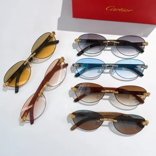 Replica Cartier AAA Quality Sunglassess #1448298 $60.00 USD for Wholesale